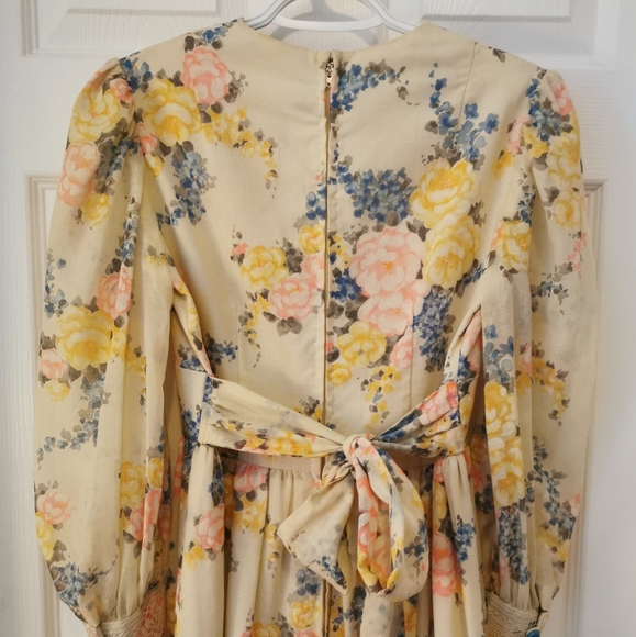 70's handmade Prairie Style Floral Dress Vintage - Picture 2 of 5